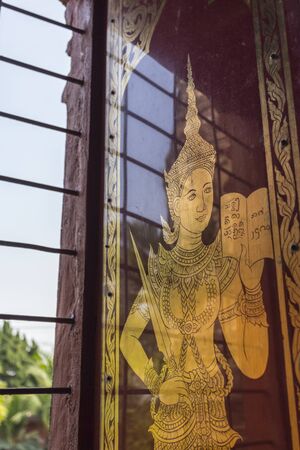 Painting on the wall of churchの写真素材