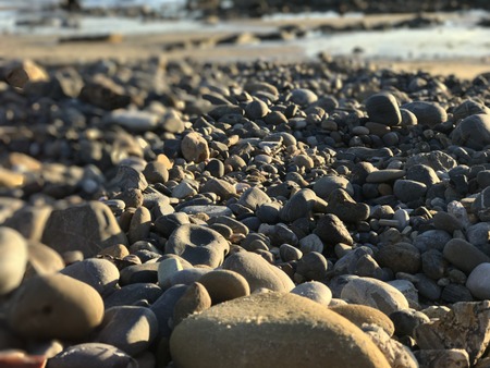 Rocky Shoreline In SoCalの写真素材
