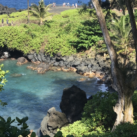 Beautiful Hidden Cove On Mauiの写真素材