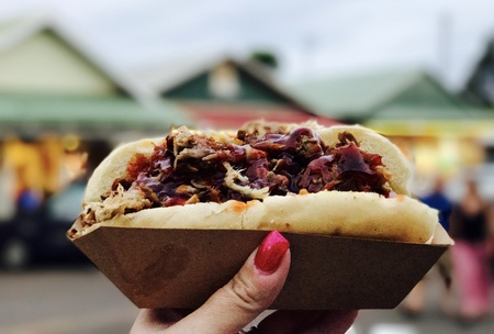 Pork and Hot Dogの写真素材