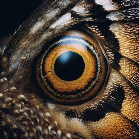 Closeup of the eye of a bird. macro photography of eyesの素材