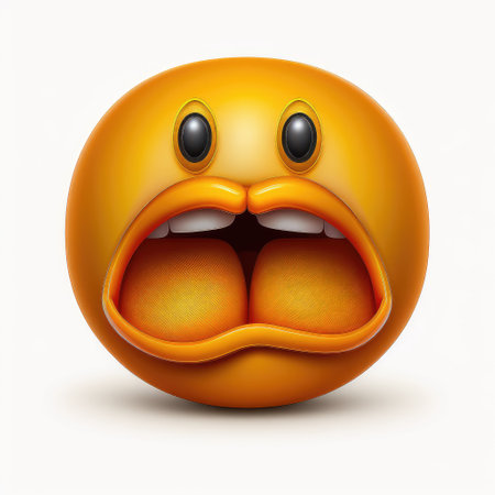 Emoticon with smiley face on white background. 3d illustrationの素材