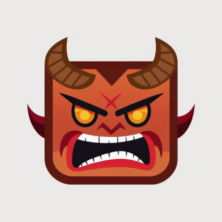 Devil emoticon design, vector illustration eps10 graphic.の素材