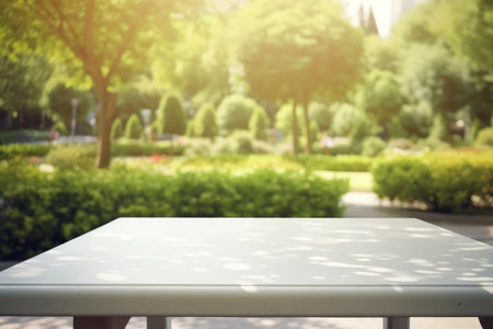 Table Top And Blur Nature of the Background. For Your photomontage or product displayの素材