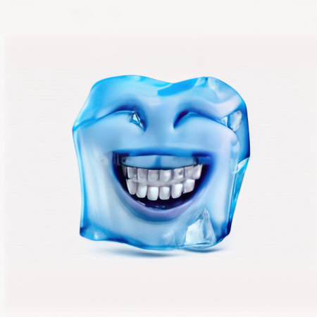 Blue tooth model isolated on white background. 3d render illustration.の素材