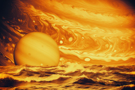 Planets and galaxy, science fiction wallpaper. Beauty of deep space.の素材