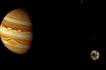 Planets in space against the background of the starry sky.の素材