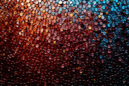 abstract background of sequins in red, blue and yellow colorsの素材
