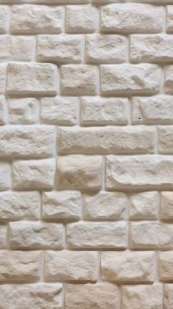 Background of white brick wall textureuse to interior design.の素材