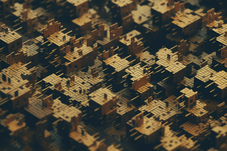 Abstract 3d rendering of cubes. Futuristic background with cubes.の素材