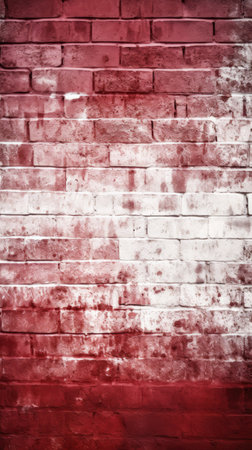 Red brick wall texture. Grunge background with copy space.の素材