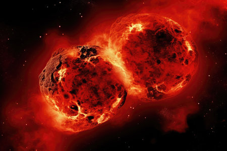 Planets and galaxy, science fiction wallpaper. Beauty of deep space.の素材