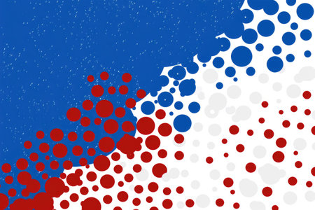 Flag of the Czech Republic. Vector illustration. Red and blue circles on a white background.の素材