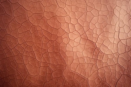 Closeup detail of brown leather texture background. High resolution photo.の素材