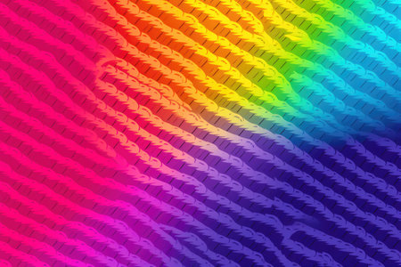 abstract background with lines and waves in rainbow colors, vector illustrationの素材