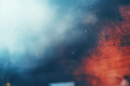 abstract blurred background with bokeh lights and fog, vintage colorの素材