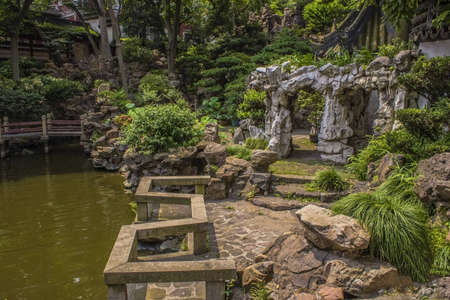 Yu Yuan Garden in Shanghai Chinaの写真素材