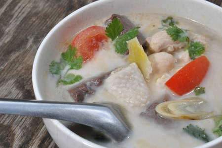 Tom Kha Kai Thai foodの写真素材