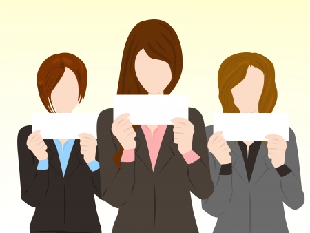 holding blank signのイラスト素材