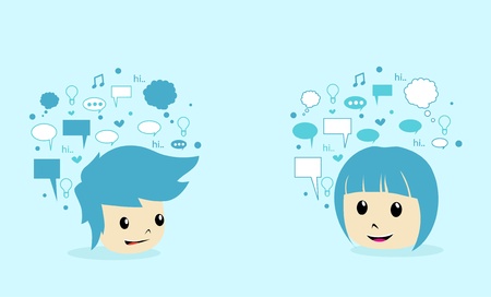 social network conceptのイラスト素材