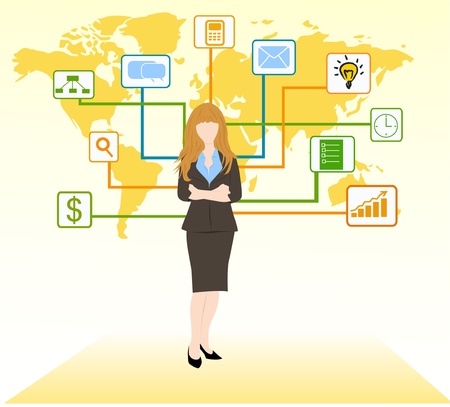 concept of business woman のイラスト素材