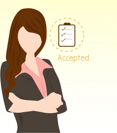 business woman checkingのイラスト素材