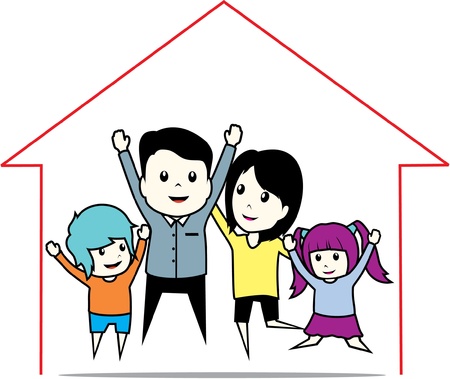 happy familyのイラスト素材