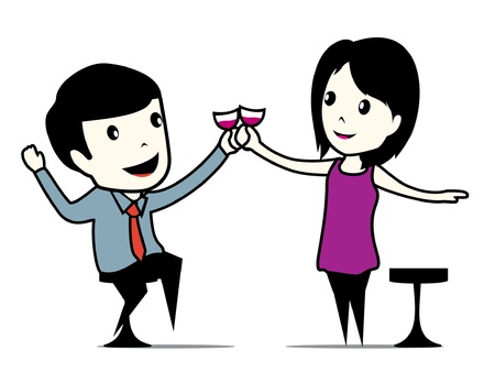 happy coupleのイラスト素材