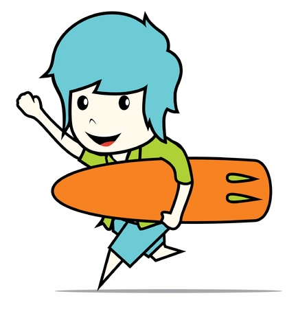 surfing manのイラスト素材