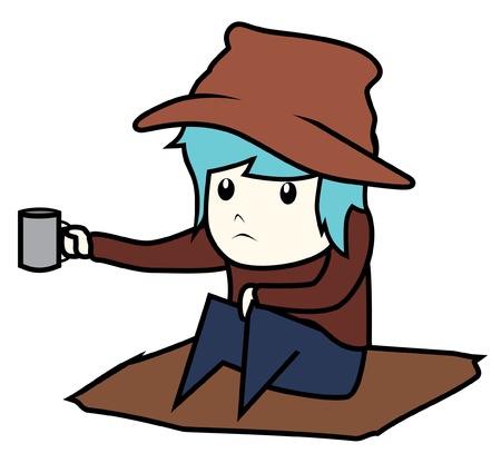 homeless manのイラスト素材