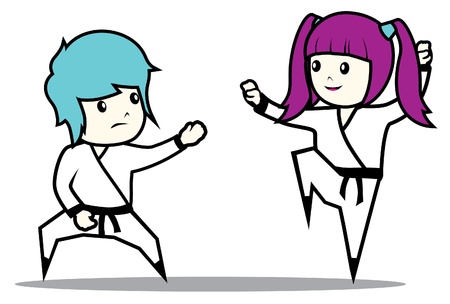 karate kidのイラスト素材