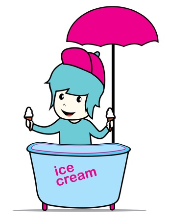 ice cream manのイラスト素材