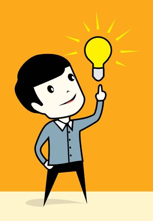 business man with idea conceptのイラスト素材