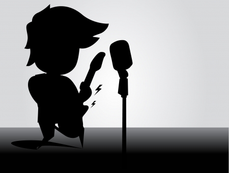 silhouette rock boyのイラスト素材