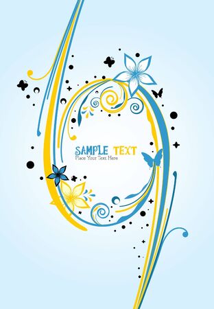beauty colorful border floral vectorのイラスト素材