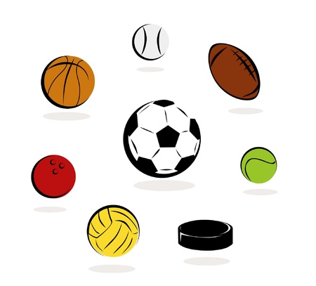 sport ball- set of ball - collectionのイラスト素材
