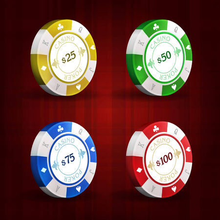 gambling chipsのイラスト素材