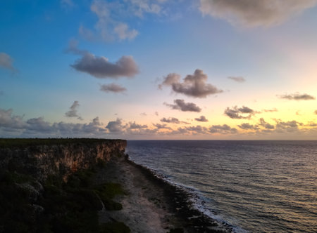 Sunset over the sea in Grand Cayman, Cayman Islands