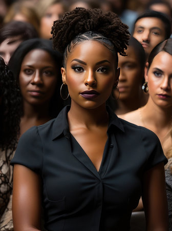 Models walk the runway finale at the Fendi show during Milan Women's Fashion Week in Milan.の素材