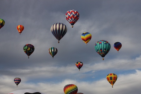 Albuquerque, New Mexico - October 13, 2012 - International Balloon Fiesta  Mass Ascensionのeditorial素材