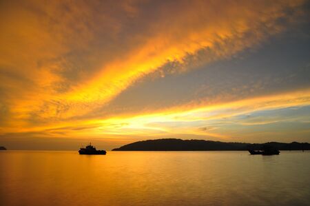sunset at beach の写真素材