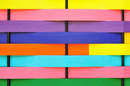 Colorful wooden walls 