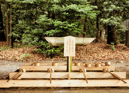 Meiji shrine in Yoyogi Park in Tokyoのeditorial素材