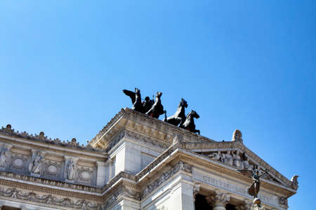Bottom view of Altar of the Fatherland in Rome