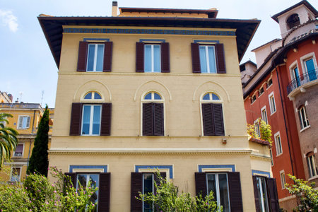 View of a traditional Italian house in Rome.のeditorial素材