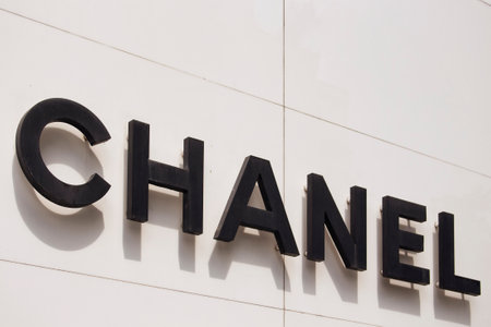 Signage of famous French fashion and luxury retail brand's store in Nisantasi / Istanbul that is a popular shopping and residential district.のeditorial素材