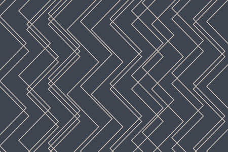 Abstract background pattern made with zigzag lines. Decorative and modern vector art in grey color.