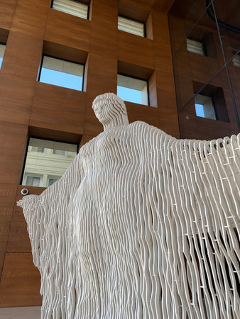 View of the famous sculpture inside of an art gallery in Beyoglu area of Istanbul.のeditorial素材