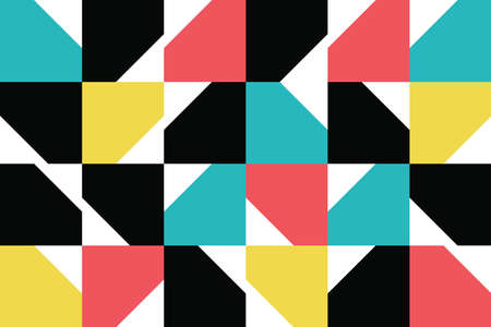 Seamless, abstract background pattern made with colorful geometric polygonal shapes (pentagons)....