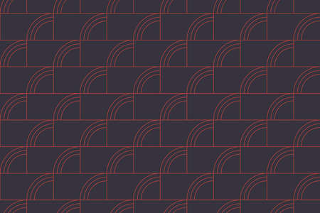 Seamless, abstract background pattern made with rectangles and circular arc forms. Modern, simple...